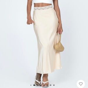 Satin maxi skirt